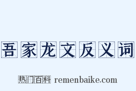 吾家龙文反义词是什么意思的图片